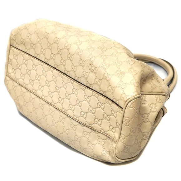 Gucci Sukey Tote Bag Shoulder GG Guccissima Leather Ivory White - Picture 6 of 9
